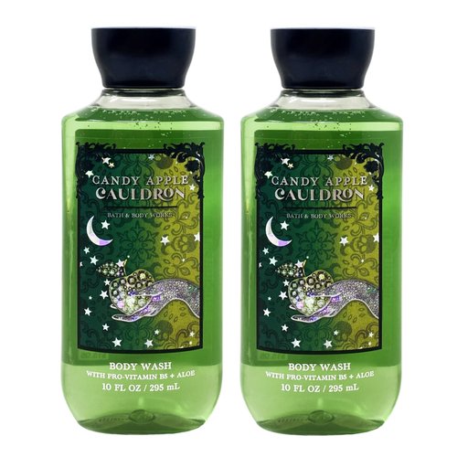Generic Bath and Body Work Holiday Edition Candy Apple Cauldron 2 Piece Body Wash Value Pack - 10 fl oz / 295 mL each, Green