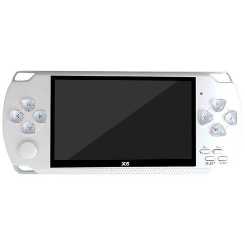 Retro Classic Video Game Console Portable Mini Handheld 128Bit 8GB 4.3 Inch LCD Kids Game Player Built-in 1000+ Games Consola(White)