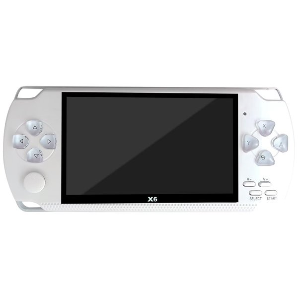 Retro Classic Video Game Console Portable Mini Handheld 128Bit 8GB 4.3 Inch LCD Kids Game Player Built-in 1000+ Games Consola(White)