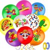 50 Pcs Mexican Fiesta Party Balloons Decorations, Taco Party Balloons Latex Confetti Balloons for Mexican Carnivals Festivals Birthday Part Baby Shower Supplies 12 Inch