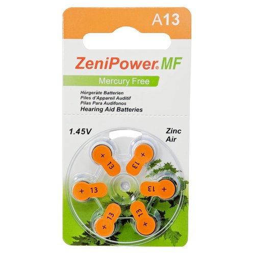 ZeniPower Hearing Aid Batteries Size: 13 (60 Batteries)