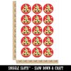 Deliciously Kawaii Chibi Pizza Slice Temporary Tattoo Water Resistant Fake Body Art Set Collection - 15 2" Tattoos (1 Sheet)