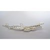 Generic Silver metal flower wavy leaf alligator hair clip for fine thin hair