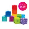 Edushape Mix & Match Textured Blocks - Set of 10 Stacking Blocks - Pop Blocks to Teach Numbers, Colors, Shapes - Construction Blocks for Babies and Toddlers for Sensory Play and Child Development