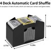 Ni-SHEN 4 Deck Automatic Card Shuffler USB/Battery Operated Electric Shuffler for Family Party Poker/Blackjack/UNO