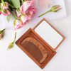 NOLITOY Wooden Folding Mirror and Comb Set, Pocket Mirror with Hair Brush Makeup Vanity Mirror for Women Grils Backpack Travel
