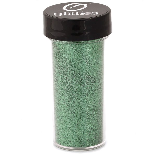 Glitties - Jade Green - Cosmetic Grade Extra Fine (.006") Loose Glitter Powder Safe for Skin! Perfect for Makeup, Body Tattoos, Face, Hair, Lips, Soap, Lotion, Nail Art - (30 Gram Jar)
