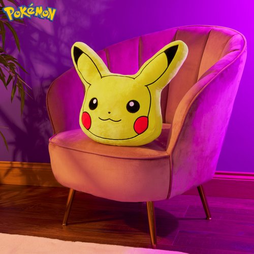 Pokemon 3D Pikachu Plush Pillow Cushion for Sofa or Bed Kids Bedroom Accessories Soft Anime Plushie 17.72 x 17.72