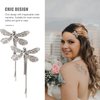 LALAFINA 4Pcs Vintage Dragonfly Hair Clips Dragonfly Bobby Pins Side Clip Wedding Hair Clips Vintage Bobby Pins for Women Wedding, Ancient Silver