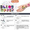 100 PCS Back To The 90s 80s Retro Theme Temporary Tattoos Themed Birthday Party Decorations Favors Supplies Decor 1990s 2000s 1980s Stickers Cute Gifts for Game Kids Boys Girls School Rewards Carnival