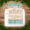 Designer Greetings Christmas Cards - Box Set 18 Cards and 18 Envelopes - Merry Christmas Written in the Sand with Seashells Spelling Merry