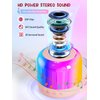 Iyoyo Mini Karaoke Machine for Kids Portable Bluetooth 5.3 Speaker with 2 Wireless Kareokee Microphones, 360° Colorful LED Light Karaoke Toy Gifts for Girls Boys Ages 4-12 Birthday(Peach Pink-2 Mic)
