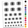 Evil Eye Nazar Charm Temporary Tattoo Water Resistant Fake Body Art Set Collection - Black (One Sheet)