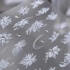 White Flower Nail Art Stickers Decals 5D Embossed Nail Decals Self Adhesive Diamond Flower Nails Stickers Spring Flower Nails Transfer Decals Floral Nails Supplies for Women Nail Art Decorations 1pc