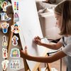 simarro 60 Pcs Art Painting Stickers for Kids, Art Painting Party Favors, Vinyl Waterproof Aesthetic Water Bottle Stickers, Scrapbooking DIY Crafts Stickers