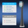 Replacement Toothbrush Heads Compatible with AquaSonic Black Series, Vibe Series, Black Series Pro,and for Duo Series Pro Electric Toothbrush Black, Pack of 5