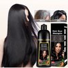 Natural Black Hair Dye Shampoo,Magic Hair Dye Shampoo,Colors Hair in 15 Minutes,Long Lasting,500 Ml,3-In-1 Hair Color