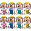 JA-RU Glitter Gummy Bear Toy (8 Bears Assorted) Mochi Squishy Toys for Kids. Animal Stress Balls Sensory Bin Filler. Treasure Box Toys for Classroom, Birthday Party Favors. 4340-8s
