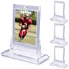 4ct Magnetic Card Holders for Trading Cards, 35pt Acrylic Baseball Card Holders with 4 Card Stands Card Protector Hard Plastic Fit for MTG and Sport Cards (4)