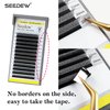 SEEDEW Petal 5D Lash Extensions, 0.07mm D Curl MIX8-15mm 12 Rows/Tray, Shorter Sides NEW, W Shape, PBT Volume Eyelash Grafting for Lash Tech, Artist, Beauty Salon(Petal 5D-Black-0.07-D-MIX8-15mm)
