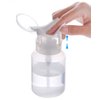 Biutee Cleaner Bottle Clear Bottle 1 PCS Push Down Empty Lockable Pump Dispenser Bottle for Nail Polish and Makeup Remover 200ml (1 PCS)