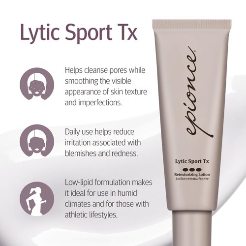 Epionce Lytic Sport Tx - Problem & Oily Skin Moisturizer for Face, Salicylic Acid, Azelaic Acid & Hyaluronic Acid Texture, Breakout, & Pore Minimizer