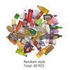 Juland 40PCS Miniature Mini Beer Drinks Decoration Dollhouse Beer Glass Mixed Wine Resin Sets Simulation Instant Model Scene Tableware Dolls House – Random Pattern