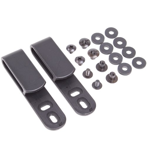 Quick Clip Pro Tough Holster Clips, Adjustable Cant for IWB OWB Kydex, Leather, Hybrid Holster Making. Tuckable Black Plastic with 1/4" Binding Posts/Chicago Screws. Made in USA (1.5" 2-Pack)