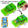 Tracks Cars Replacement Only - Light Up Magic Cars for Tracks Compatible with Glow in The Dark Toy Cars with 5 LED Flashing Lights for Most Race Tracks Only Toy Cars Track Car Accessories (4 Pack)