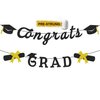 Graduation Party Decorations 2023 - Black Congrats Grad Banner for Graduation Decorations Class of 2023, Congratulations Banner, Graduation Cap Decorations, Graduation Party Supplies