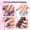 SUPWEE Pink 5 in 1 Nail Magnet Tool for Cat Eye Gel Nail Polish Multi-Function Magnetic Stick for Nails Strong Magnetism for 9D Strip Galaxy Cat Eye Nail Art Design DIY Home Manicure
