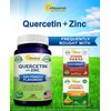 aSquared Nutrition Quercetin 1000mg with Zinc Supplement - 120 Capsules - Quercetin Dihydrate with Black Elderberry & Zinc - Max Strength Powder Complex Pills to Help Improve Immune Response
