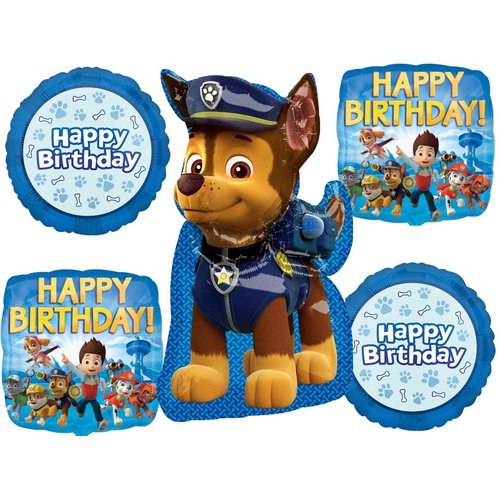 Anagram Chase Birthday Party Supplies Pups on Patrol Balloon Bouquet Decorations