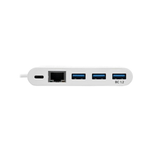 Tripp Lite 3-Port USB-C hub w/GbE, USB-C Charging USB Type C USB 3.1 Hub