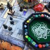 Fantasydice-Cthulhu Tome-Green - Dice Tray - 8" Octagon with Lid and Dice Staging Area- Holds 5 Sets(7 Dice Set/Standard) for All Tabletop RPGs Like D&D, Call of Cthulhu, Shadowrun.