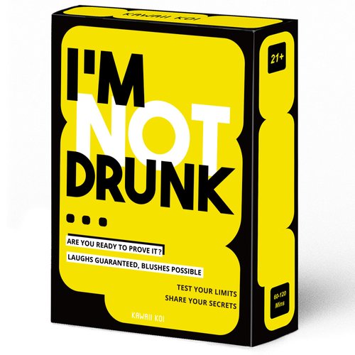 I'M NOT DRUNK - Party Drinking Game for Game Nights - 21st Birthday Gift & Bachelorette Party Game with 55 Amusing Cards - Hilarious Unforgettable Drinking Card Game - Get The Party Started