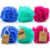 IMPRESA 6-Pack Eco-Friendly Loofah/Loofa/Mesh Bath and Shower Sponge - Loufa/Luffa/Lufa/Poof/Pouf - Loofahs/Loofas for Men and Women - Bulk Body Puffs