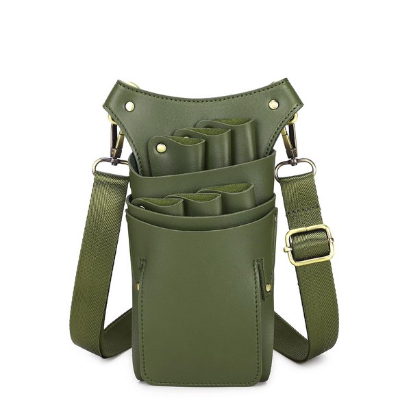 Scissor Pouch for Stylist Tool Belt, Salon Hair Cutting Belt Scissor Holster for Hairdressers, Barbers with Shoulder Belt