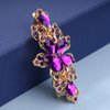 Yheakne Rhinestone Bridal Hair Clip Purple Crystal Wedding Headpieces Shining Headwear Crystal Hair Clips Comb Bridal Hair Accessories for Women and Girls (Purple)