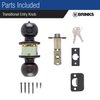 BRINKS – Transitional Keyed Entry Ball Door Knob, Tuscan Bronze - Designed for Traditional and Transitional Homes and Blends Seamlessly with Interior Décor (E2415-150),1 Pack