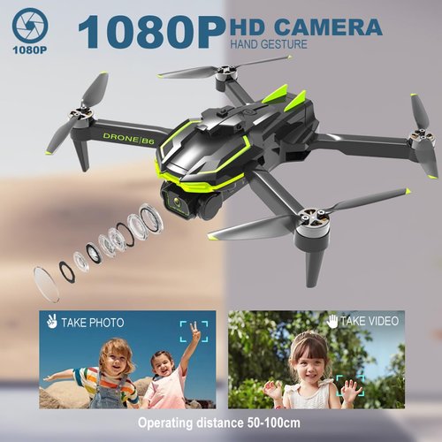 Drone with Camera 1080P HD for Kids Adults, Brushless Motor Drone with 35 Mins Long Flight Time One Key Start RC Quadcopter Drone for Beginner, Toys Gifts for Boys and Girls