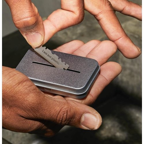 Leaf Shave Recycling Tin - Blade Bank for Safety Razor Blades