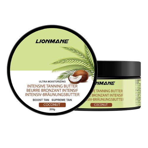 Tanning Lotion, Accelerator Tanning Cream Self Tanner Gel for Outdoor & Indoor Skin Tanning SunBeds, Intensive Powerful Tan-boosting Butter, Achieve Brown Natural Tan Skin,200g (Coconut)