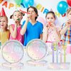 96PCS Happy Birthday Party Supplies Iridescent Glitter Diamond Theme Party Decorations Set Include Paper Plates, Napkins, Forks Disposable Tableware for Women, Girls Birthday Party, Serves 24 Guests