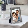 Malden International Designs Concourse Pewter Metal Picture Frame, 5x6, Silver