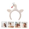ABOOFAN 1pc Swan Headband Prom Headpiece Spa Headbands Makeup Hair Band Cosplay Hair Band Animal Themed Party Hats Swan Shape Headband Funny Headband Hair Accessories Lovely Headdress Yoga