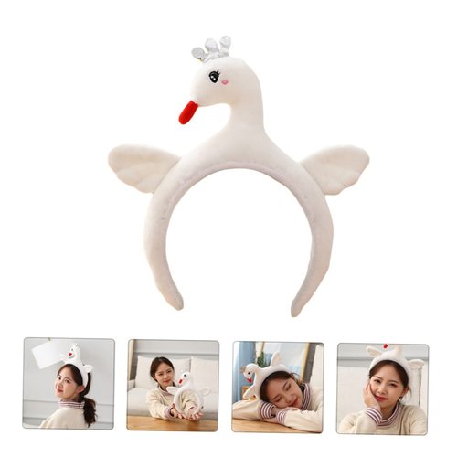 ABOOFAN 1pc Swan Headband Prom Headpiece Spa Headbands Makeup Hair Band Cosplay Hair Band Animal Themed Party Hats Swan Shape Headband Funny Headband Hair Accessories Lovely Headdress Yoga