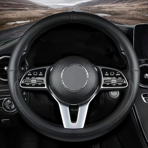 Custom fit for Lexus Car Steering Wheel Cover, Nappa Leather Car Steering Wheel Cover Non-Slip Steering Wheel Cover, Designed for Lexus Interior Accessories (Black,for Lexus)