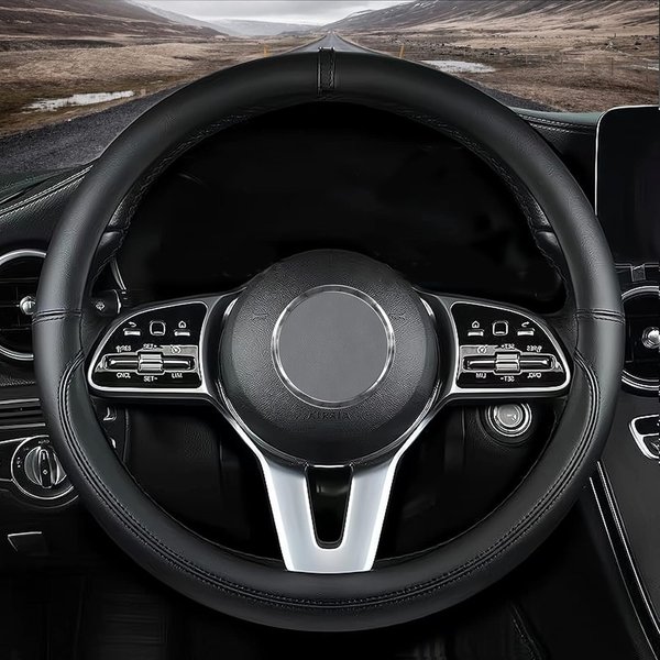 Custom fit for Lexus Car Steering Wheel Cover, Nappa Leather Car Steering Wheel Cover Non-Slip Steering Wheel Cover, Designed for Lexus Interior Accessories (Black,for Lexus)