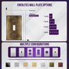 ENERLITES Toggle Light Switch Metal Wall Plate, Stainless Steel Switch Cover, Corrosion Resistant, Standard Size 1-Gang 4.50" x 2.76", Stainless Steel 201, 7711-AB-5PCS, Antique Brass, 5 pack